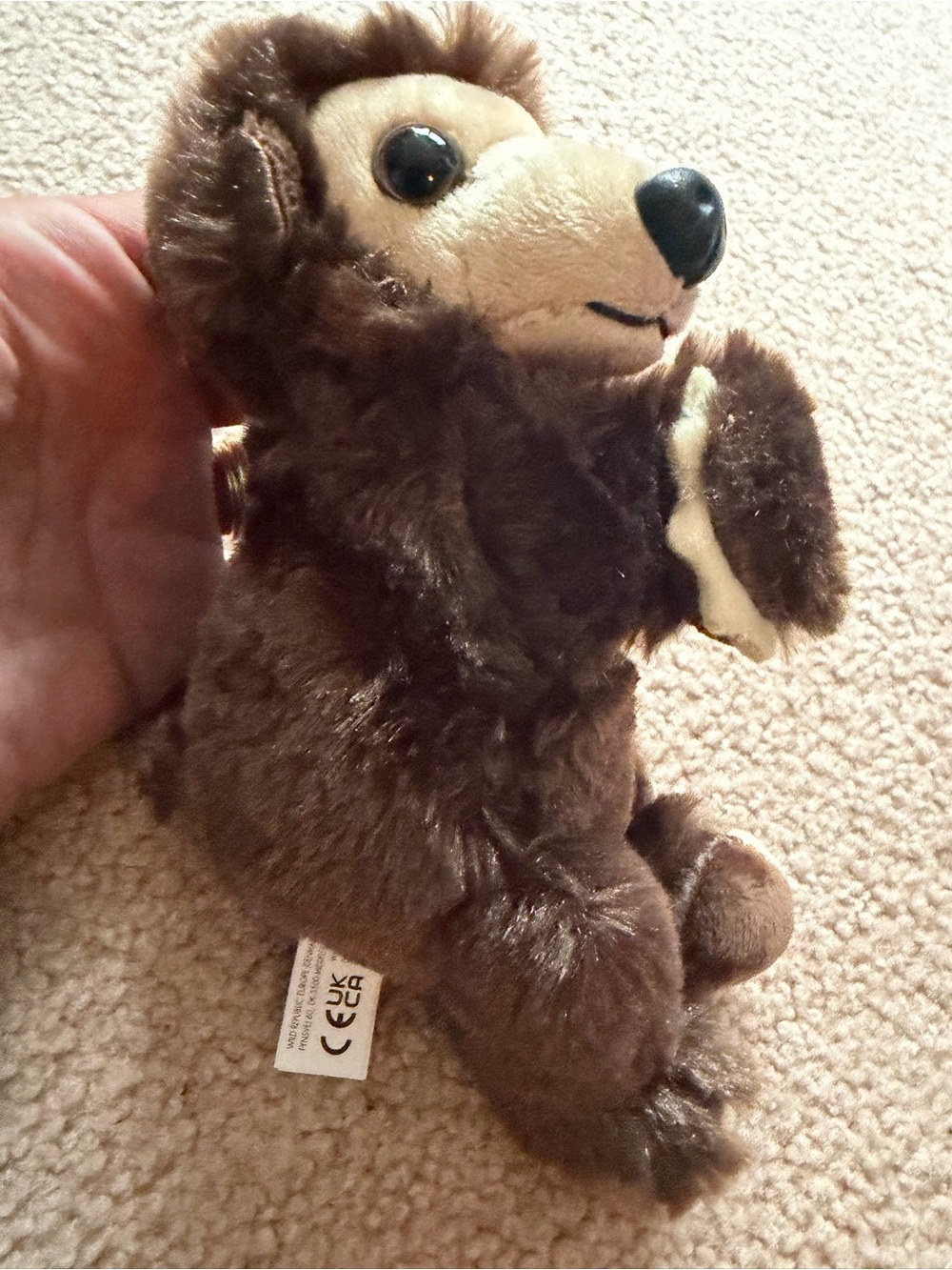 Wild Republic Book Buddies Monkey Plush Brown 7.5” Poseable Stuffed Animal NWT